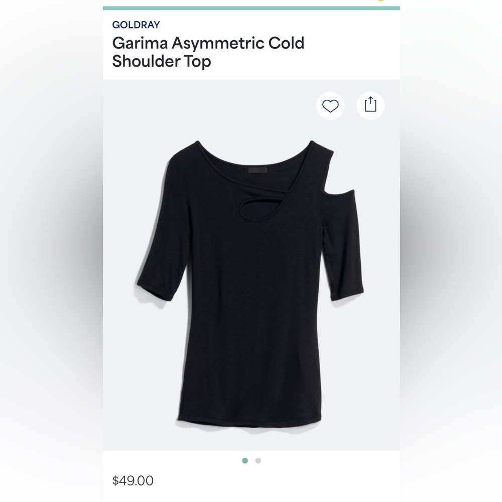 Elegant Black Cut-Out Shoulder Top
